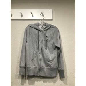 Disney Parks Disneyland Resort Mickey Mouse Hoodie Women's M Gray Zip Sweatshirt